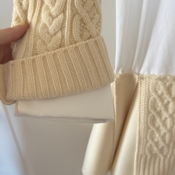 Sacai White Jacket with Black Trim Label Detail - Picture 5 of 8